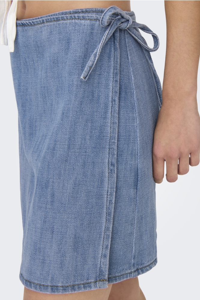 ONLNOELLE WRAP SKIRT DNM YOR 15327151 LIGHT BLUE DENIM